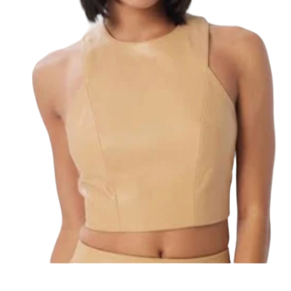 NEW Lamb Leather Crop Tank Top, REVOLVE Brand LITA by Ciara SZ Small